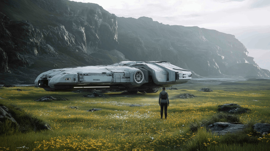 Sleek Spacecraft puzzle preview
